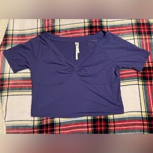 Fabletics cropped cold shoulder top. Part of the serenely set.